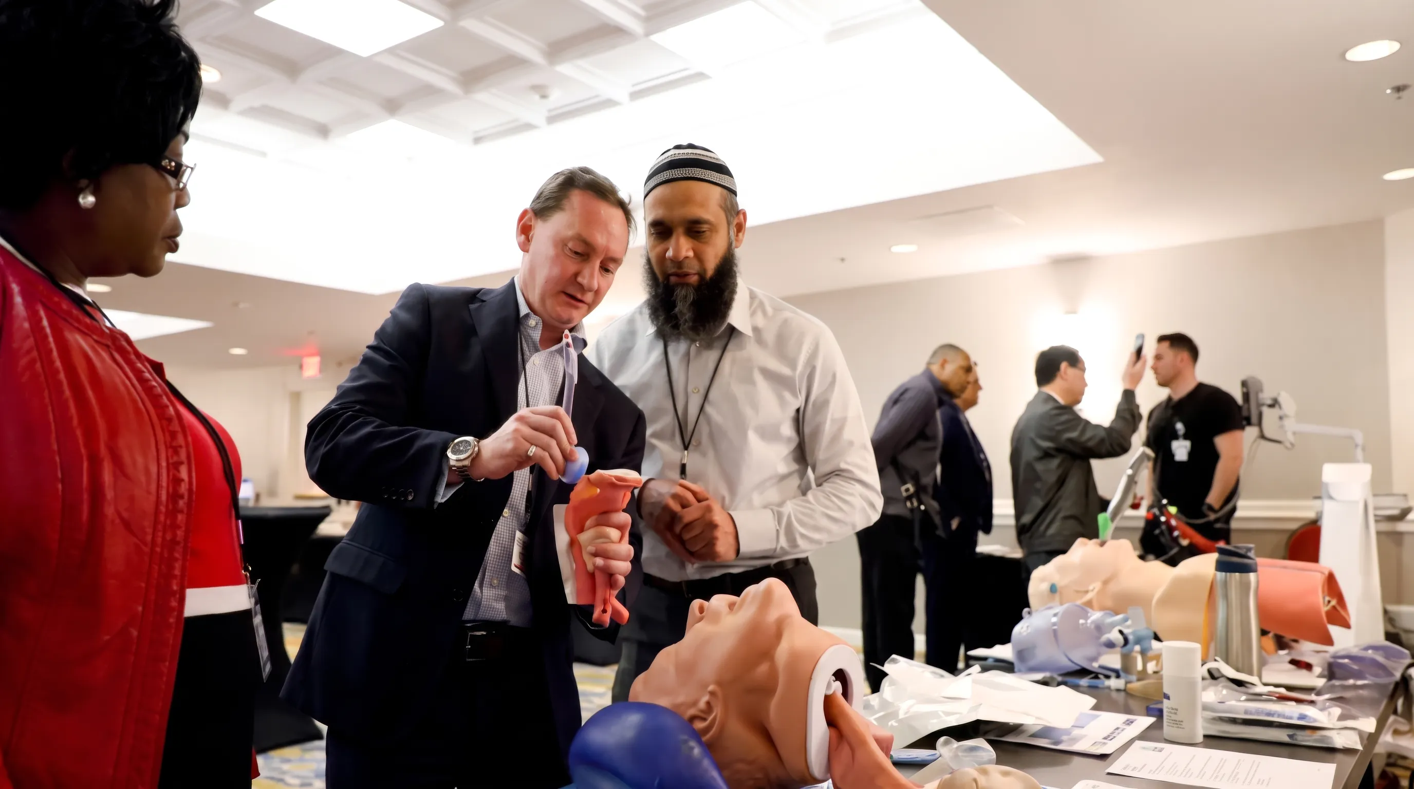 WCGTX clinicians at an airway management training session